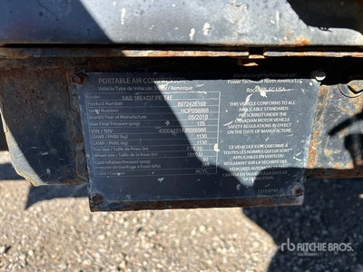 2018 Atlas Copco XAS 185 KD 185 CFM MOBILE Air Compressor