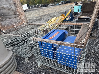Quantity of (2) Miscellaneous steel boxes and crates