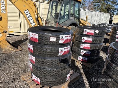 Quantity of (10) 11R2205 Recap Tires