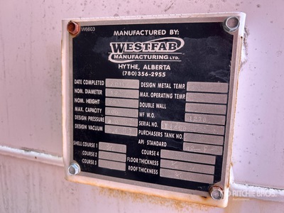 2011 Westfab 400 bbl Skid Mounted Steel Tank
