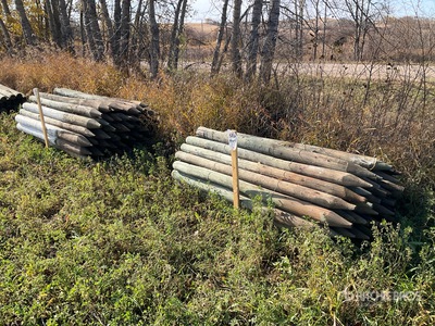 Quantity of (100) 6 ft Fence Posts