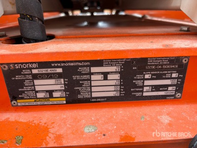 2019 Snorkel S3219E Scissor Lift