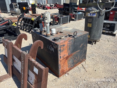 Skid Mounted Steel antifreeze, hydraulic oil, and motor oil. . Tank
