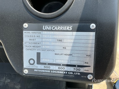 2025 UniCarriers YG1F2A30U 3 ton Forklift (Unused)