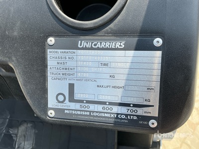 2025 UniCarriers YG1F2A30U 3 ton Forklift (Unused)