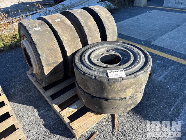 Quantity of (6) Solideal 8.25-15 Tires w/Wheels