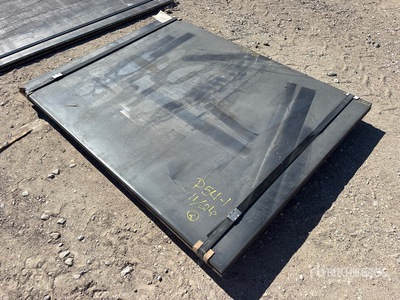 Quantity of (2) Kit Containers 4 ft 1 in x 5 ft 4 in (1 in Thick) Steel Plates (Unused)