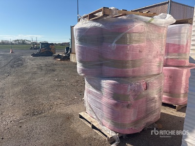 Quantity of (8) 34 1/2 in x 100 ft R-8 Fiberglass Insulation Rolls