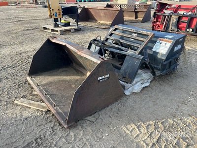 48 in Skid Steer Sweeper w/Rear Guard and 48 in Snow Bucket
