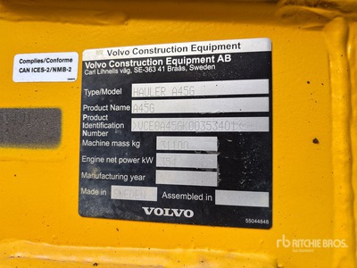 2022 Volvo A45G Articulated Dump Truck