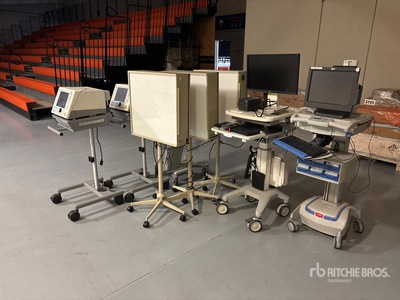 Qty of 3 Illuminate Cabinets, Qty of 3 Bipap Ventilatory Support System, Qty of 2 Capsa Couponing Work Stations
