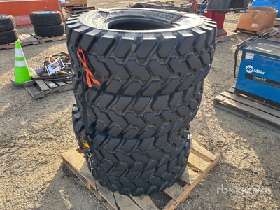 Quantity of (4) Firestone Utility Duraforce 340/80R18 Wheel Loader Tyres