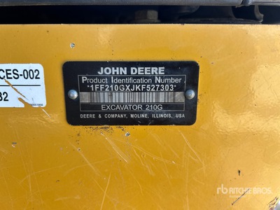 2019 John Deere 210G LC Tracked Excavator