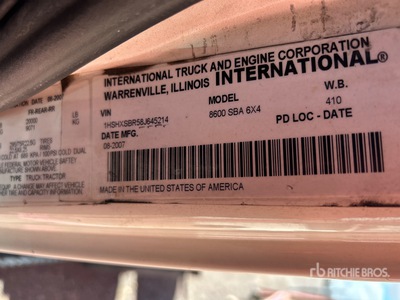 2008 International TranStar 8600 6x4 T/A Day Cab Truck Tractor