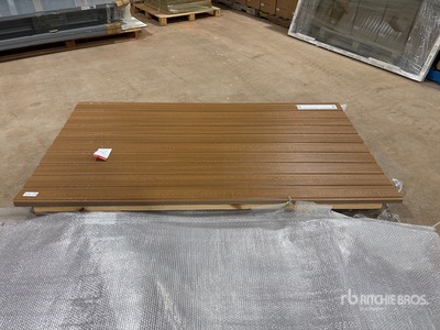 Quantity of (42) European Winchester Brown Metal Siding Sheets