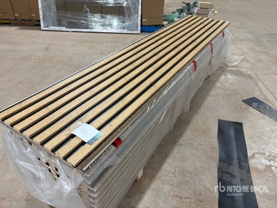 Quantity of (23) Wood-Style Tongue and Groove Wall Panels (Unused)