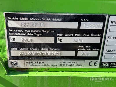 2017 Merlo P27.6Plus Teleskoplader