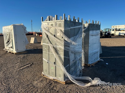 Quantity of (4) Uline Double Tier Lockers