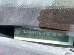 General Appearance with Frame Stamp Serial Number/VIN Photo