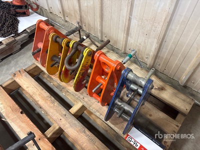 Quantity of (5) Miscellaneous Beam Clamps Tuigage