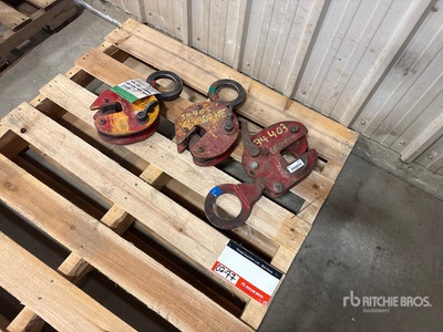 Quantity of (3) Miscellaneous Plate Steel Clamps Tuigage