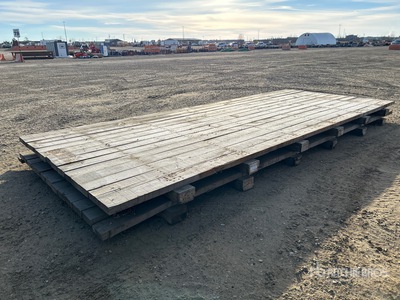 Quantity of (2) 7 ft x 17.5 ft Heavy Duty Wooden Platform Skids
