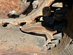 Undercarriage with Rear idler wear