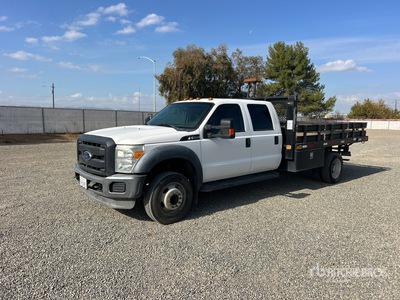 2015 Ford F-550 XL 4x2 Crew Cab Flatbed Truck