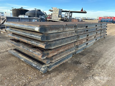 Quantity of (6) 7 ft x 20 ft Steel Rig Mats