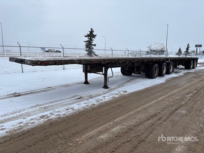 2002 Doepker 32 ft Super B-Train Lead Flatbed Trailer