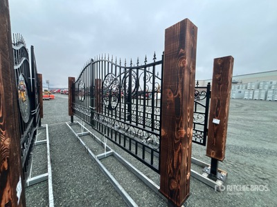 2026 EG EarthyGrounds EG-T20-TL 19 ft 4 in x 7 ft 2 in Steel Bi-Parting Driveway Gate (Unused)