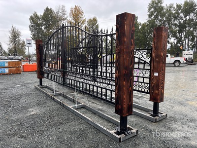 2026 EG EarthyGrounds EG-T20-DF 20 ft x 8 ft 6 in Steel Bi-Parting Driveway Gate (Unused)