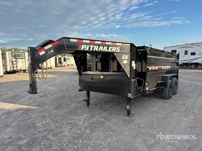 2025 PJ Trailers DT142 T/A Gooseneck Rimorchio Leggero Ribaltabile