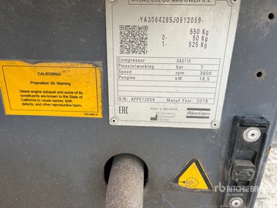 2023 Atlas Copco Airpower Air Compressor