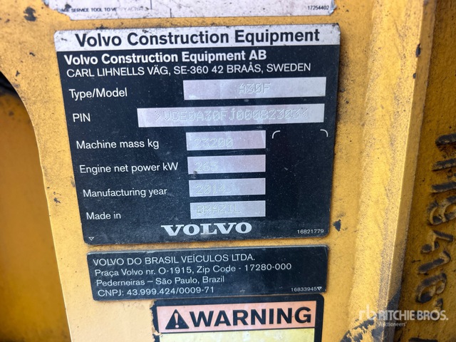 2014 Volvo A30F Articulated Water Truck for Sale in FL