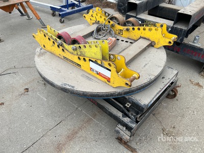 Lj Welding Hydraulic Raise & Lower Rotating Roller Pipe Stand