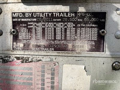 2012 Utility VS2RA 53 ft T/A Refrigerated Trailer
