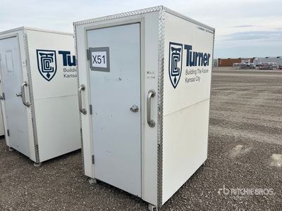 LuxLav H3 4 ft 11 in x 4 ft 1 in 1 Person Skid-Mounted Portable Toilet