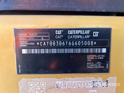Cat 306 CR حفارة بجنزير