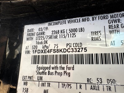 2019 Ford E-450 Econoline Bus