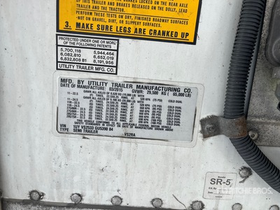 2016 Utility 53 ft T/A Refrigerated Trailer