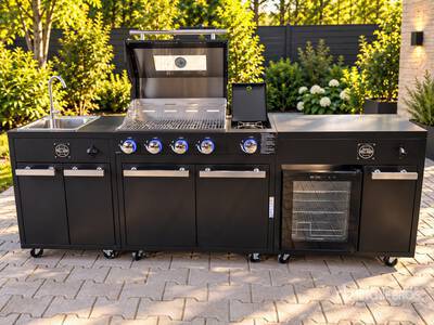 GRILL-UNION BLACK-POWDER Outdoor-Kitchen-Grillstation