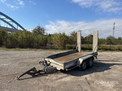 2018 Hubiere 3.5 m T/A Remorque Plateau 2 Essieux Equipment Trailer