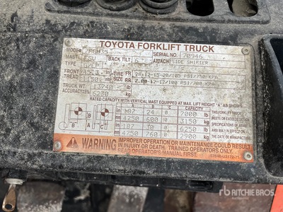 2018 Toyota 7FGU35 Wózek widłowy