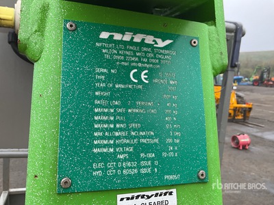 2017 Nifty-Lift HR12NDE Articulating Boom Lift