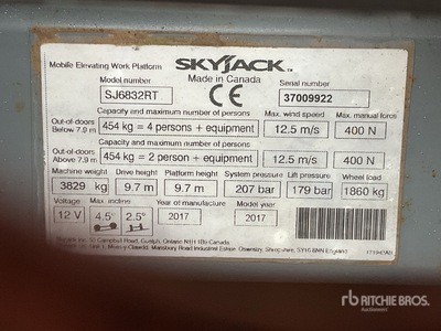 2017 Skyjack SJ6832 Scissor Lift