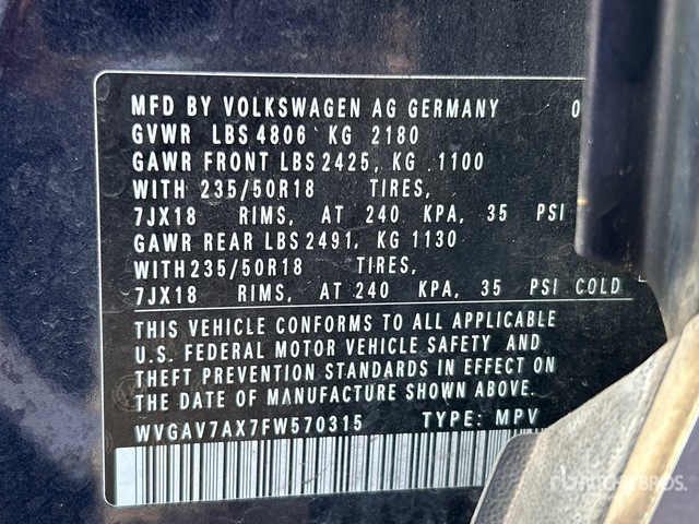 2015 Volkswagen Tiguan 2WD SUV