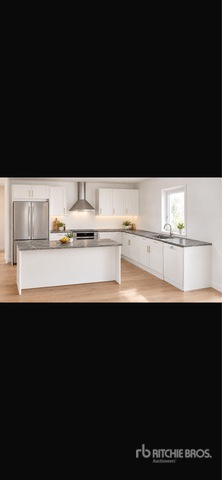 Nobila Cascada 774 White Shaker Kitchen Cabinetry with Island (Unused)