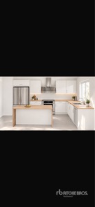 Nobilia Fashion 173 White Modern Kitchen Cabinetry with Waterfall Island (Unused)