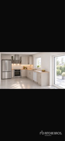 Nobilia Fashion 171 L-Shape Kitchen Cabinetry with Oak Look Top (Unused)